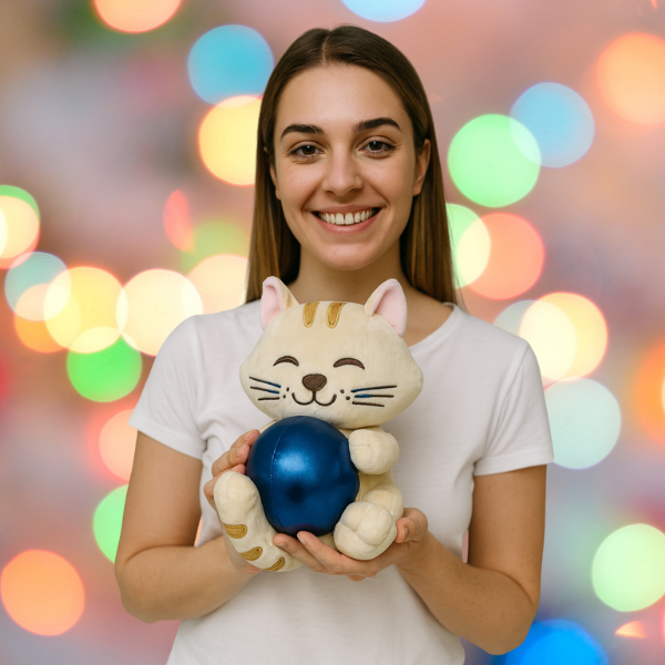 Peluche Gato AROMIAU 30 cm - Edición Oficial de Colección