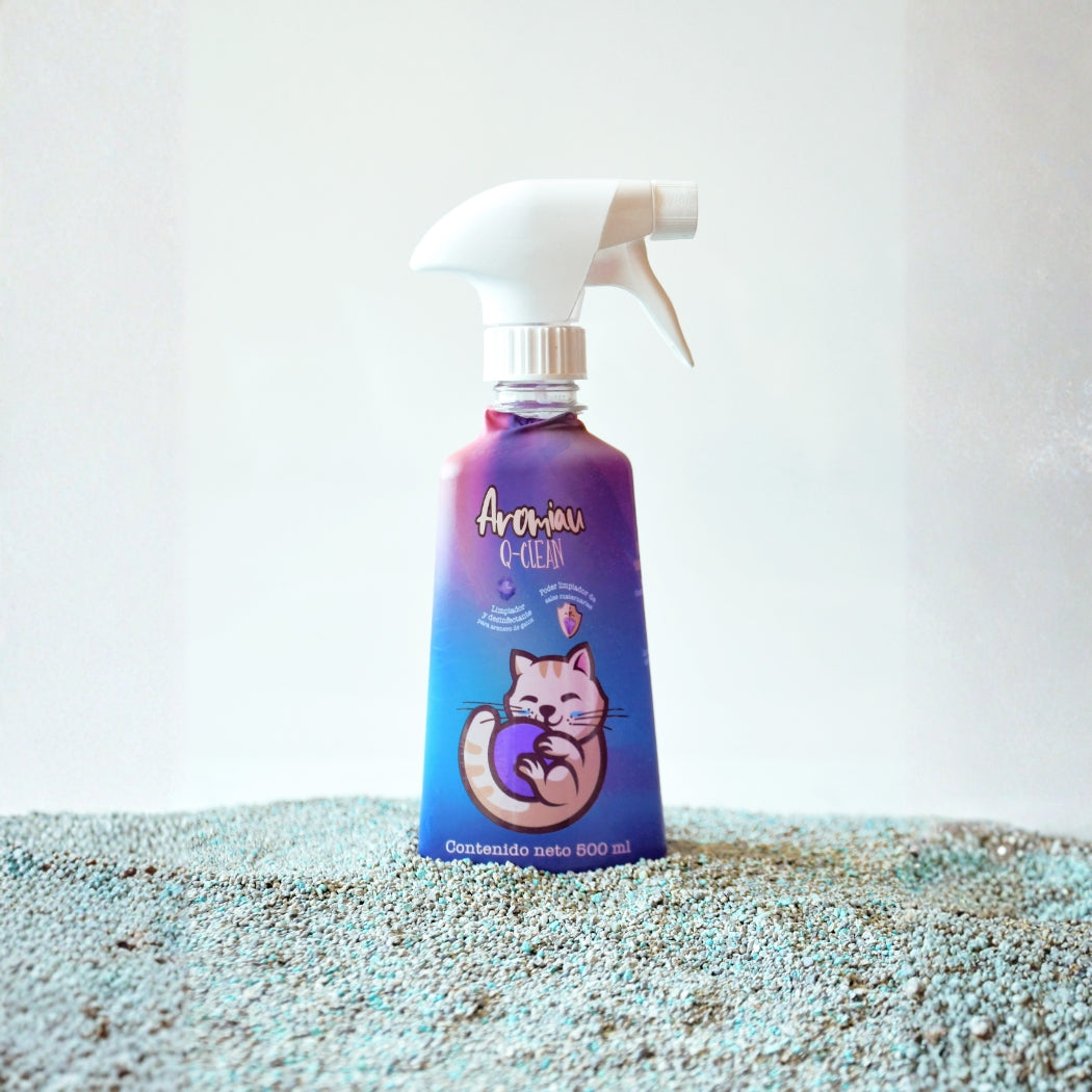 Nuevo Aromiau Q-Clean – Limpiador para Arenero de Gatos (500 ml)